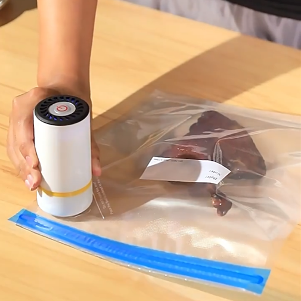 미니 무선 진공 포장기 압축 보관 화이트