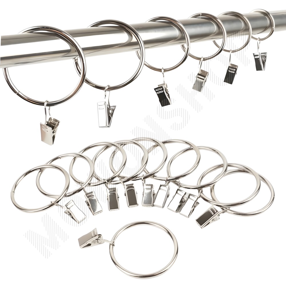 커튼링고리 커텐 고리 봉 집게 커튼 집게링 10개