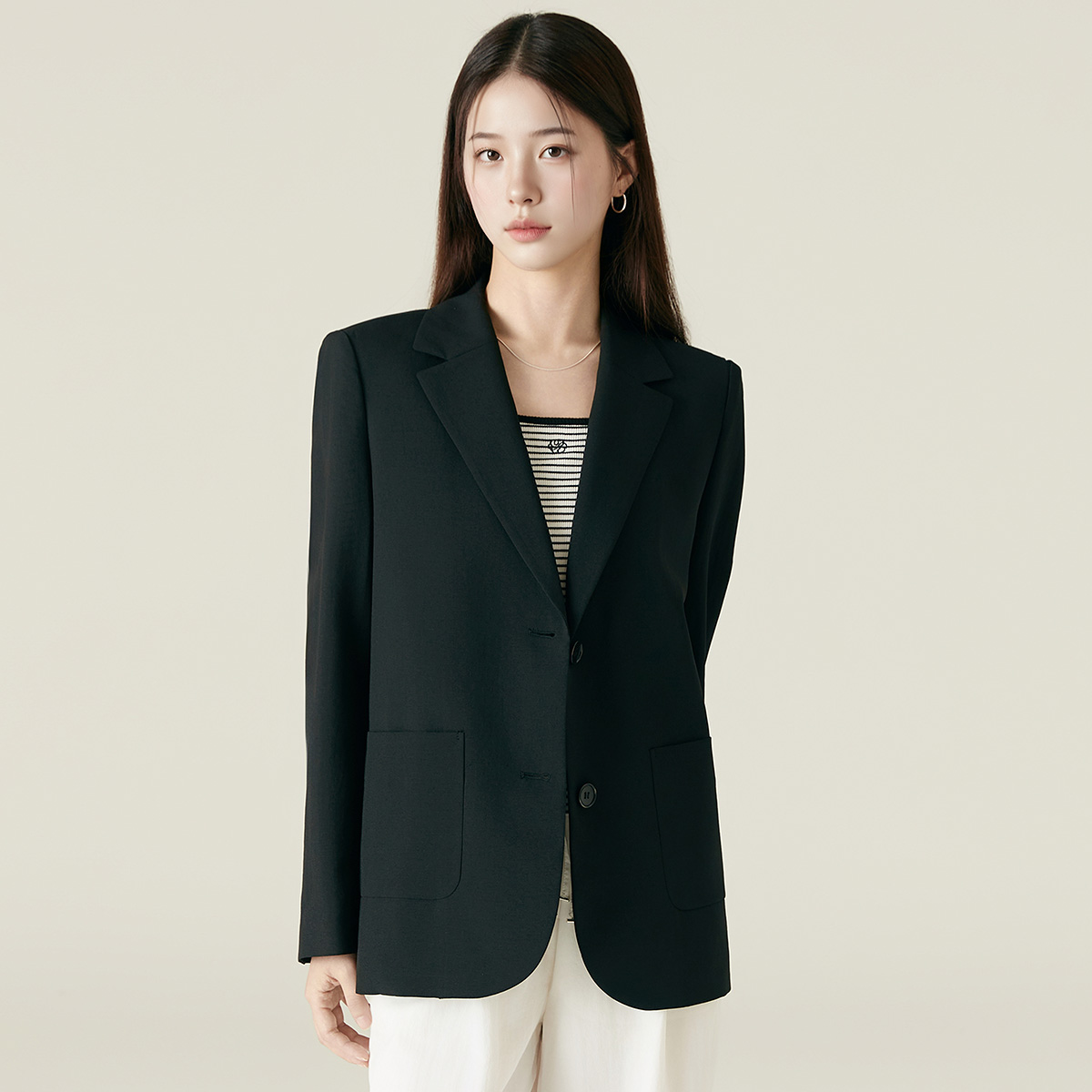 로엠 세미오버핏 테일러드 자켓 RMJKF37R14 - 상세 이미지 2