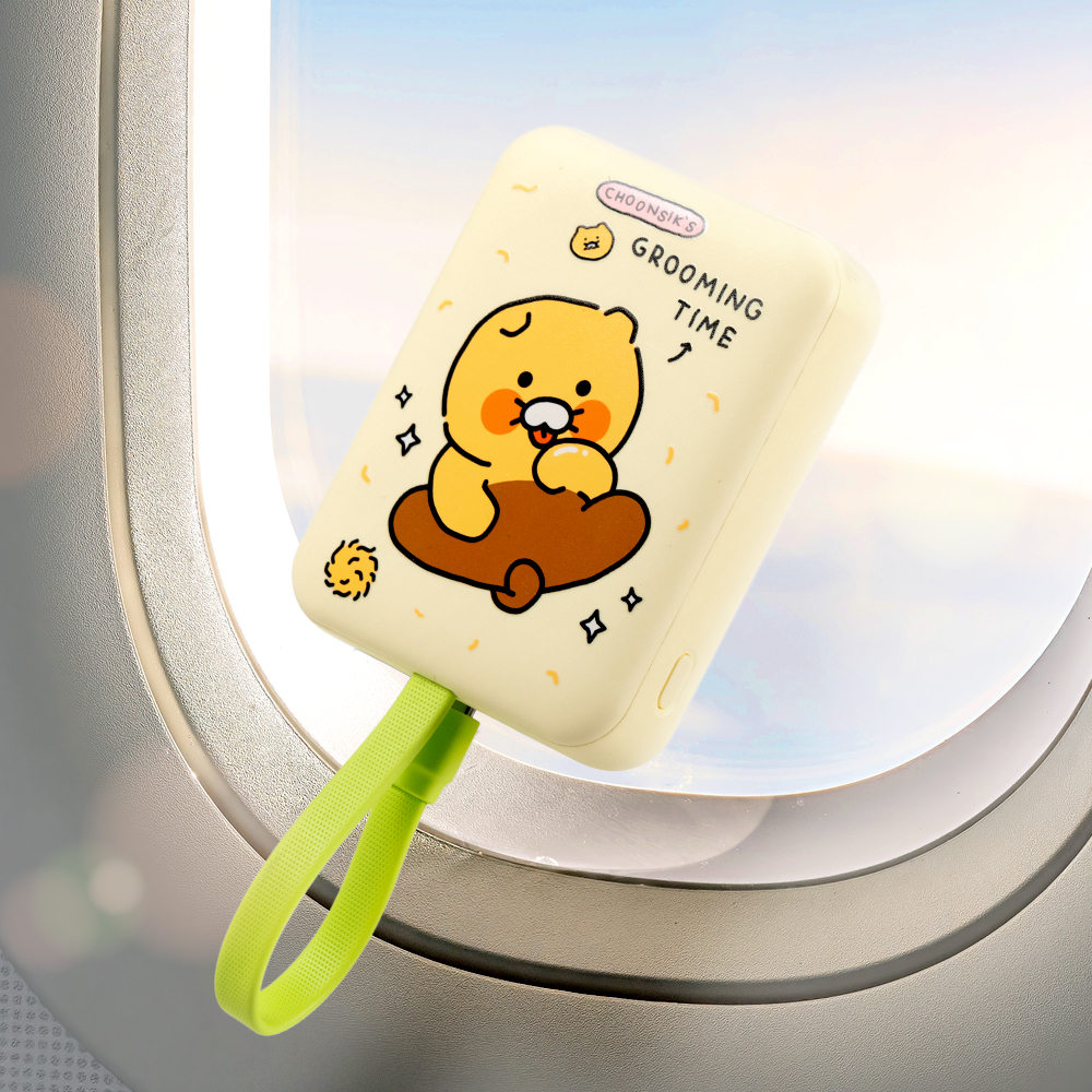 [N배송]카카오프렌즈 데일리 춘식이 맥세이프 무선충전 고속충전 보조배터리 10000mAh, 블루 - 상세 이미지 2