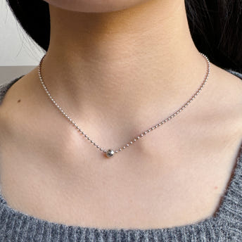 [바이이에르] Ball necklace (Silver) BH7N40703WB450 - 상세 이미지 2