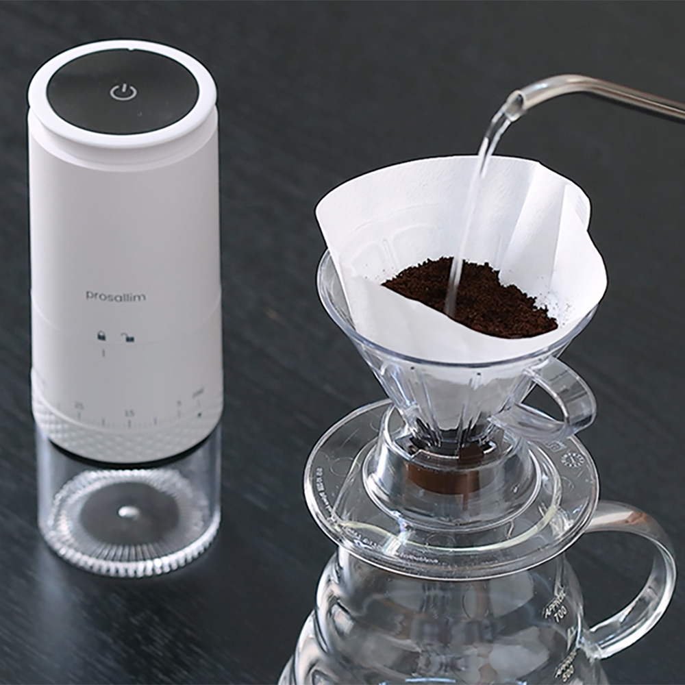프로살림 전동 커피 그라인더 자동 원두 분쇄기 무선 휴대용 가정용