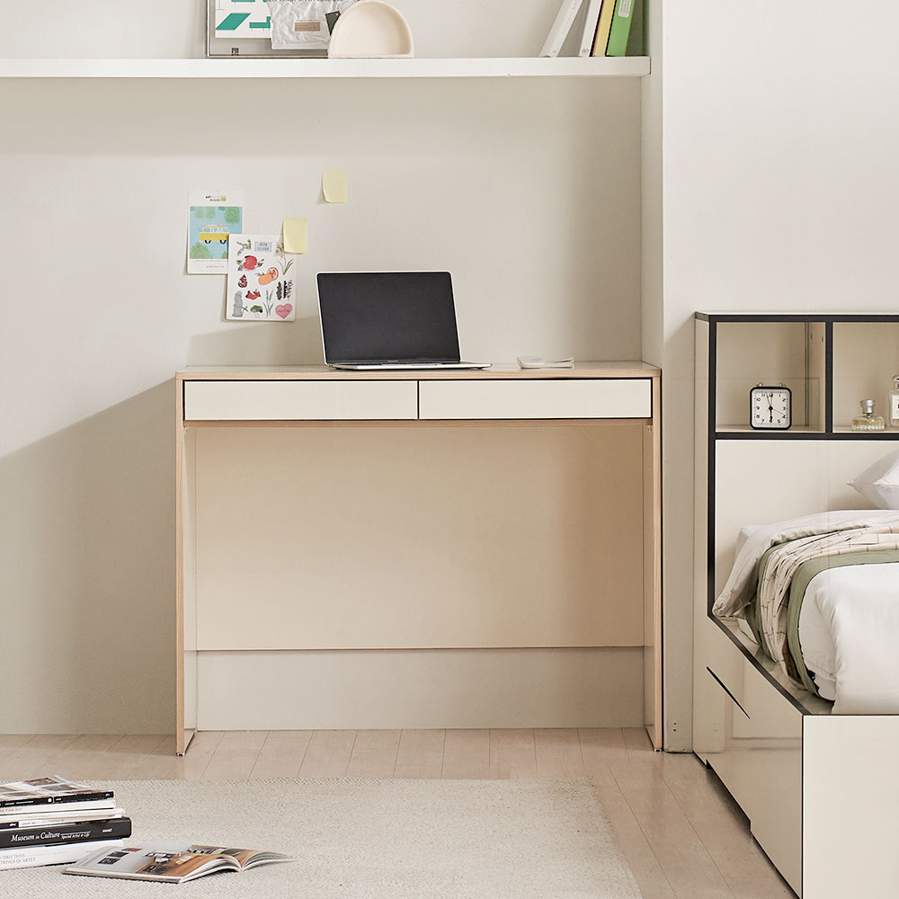 바스포르 뮤트 1000 1인 일자형 컴퓨터 책상 미니 원룸 학생 서재 테이블