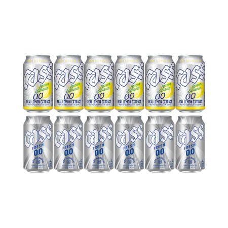 카스제로 355ml 6캔 + 카스제로레몬스퀴즈 6캔 330ml 논알콜음료