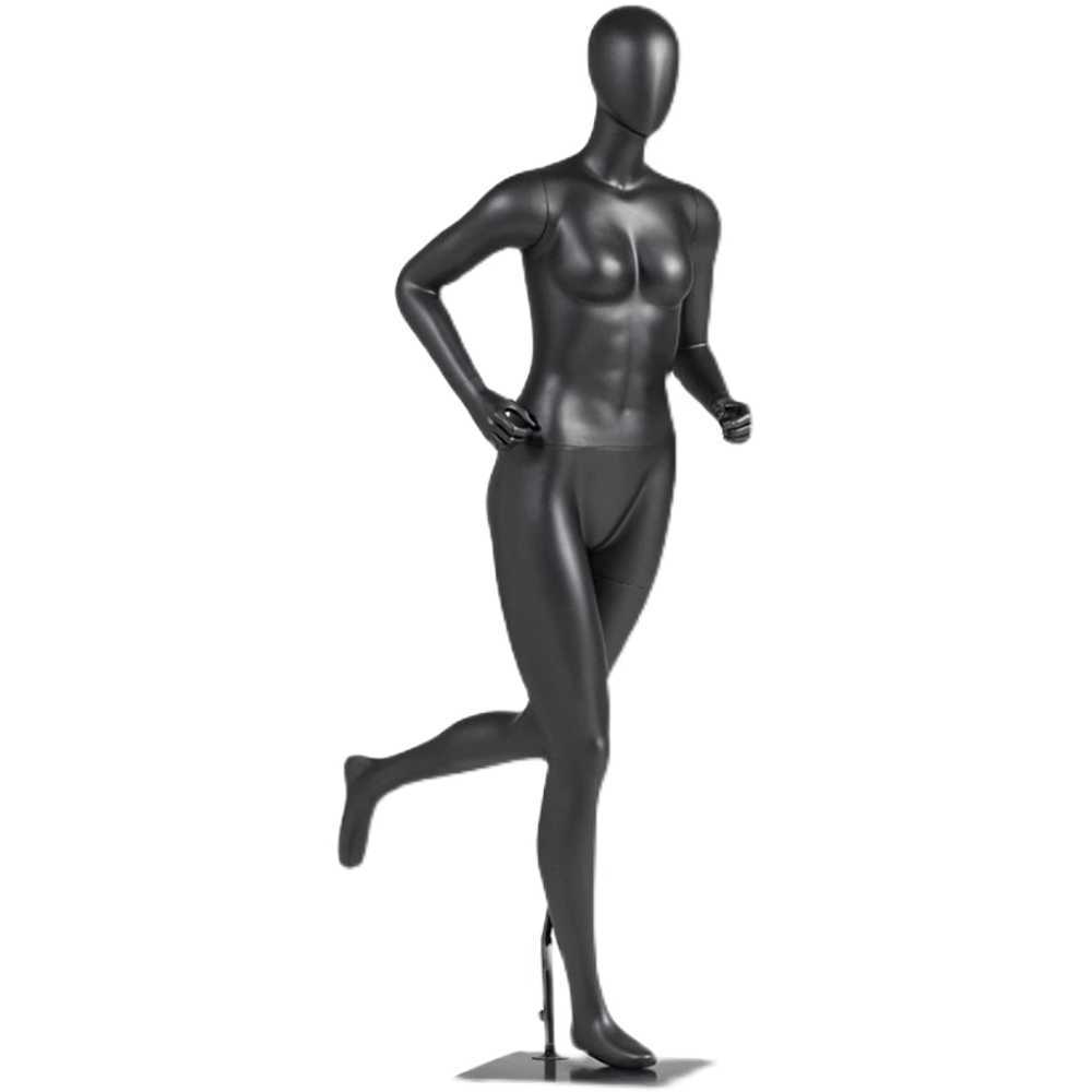 운동복 마네킹 스포츠웨어 전시 전신 런닝 모델 의류 달리는 남성 (블랙) - 상세 이미지 5