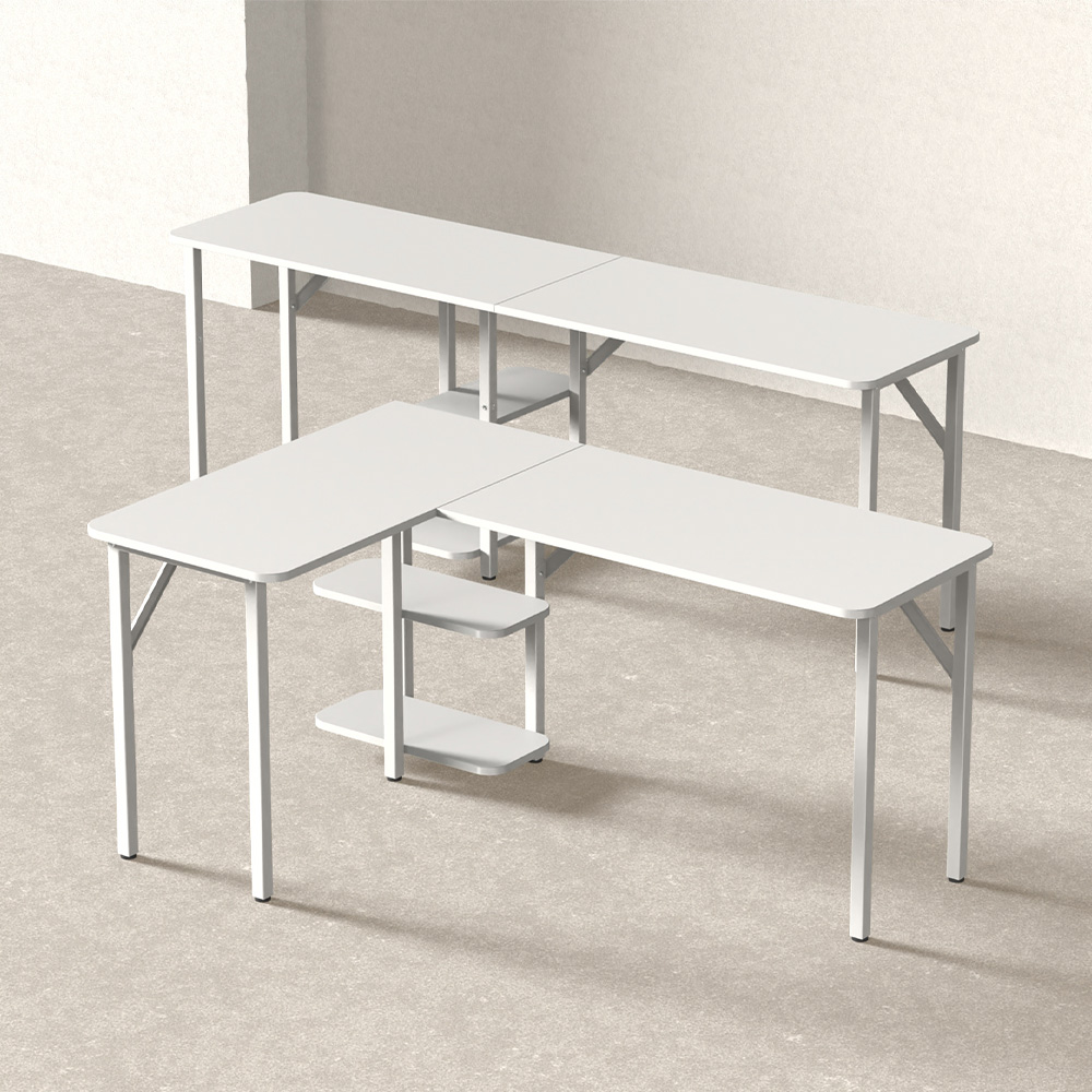 제닉스 ARENA L데스크 라이트 ㄱ자코너 2인용 컴퓨터게이밍책상