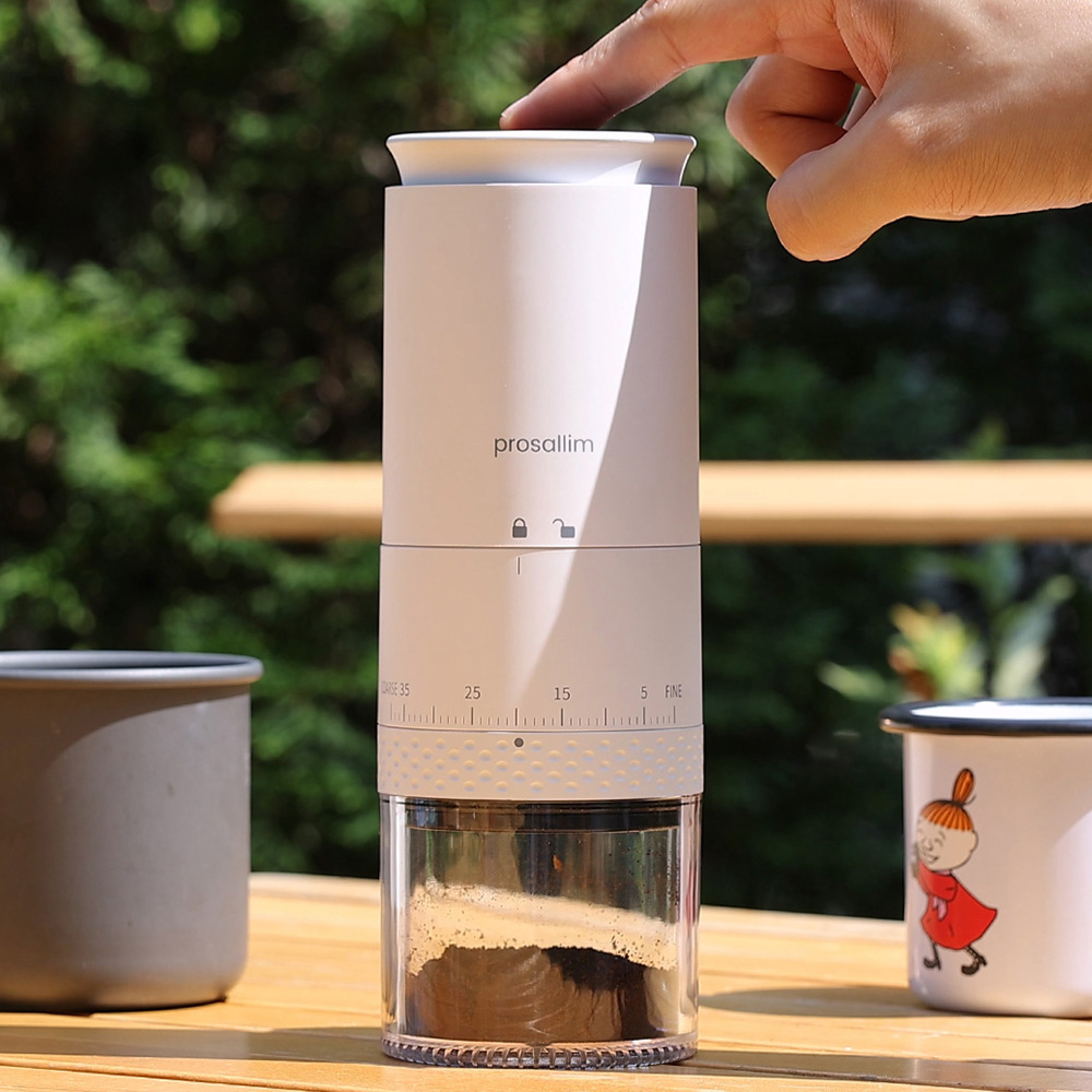 프로살림 전동 커피 그라인더 자동 원두 분쇄기 무선 휴대용 가정용