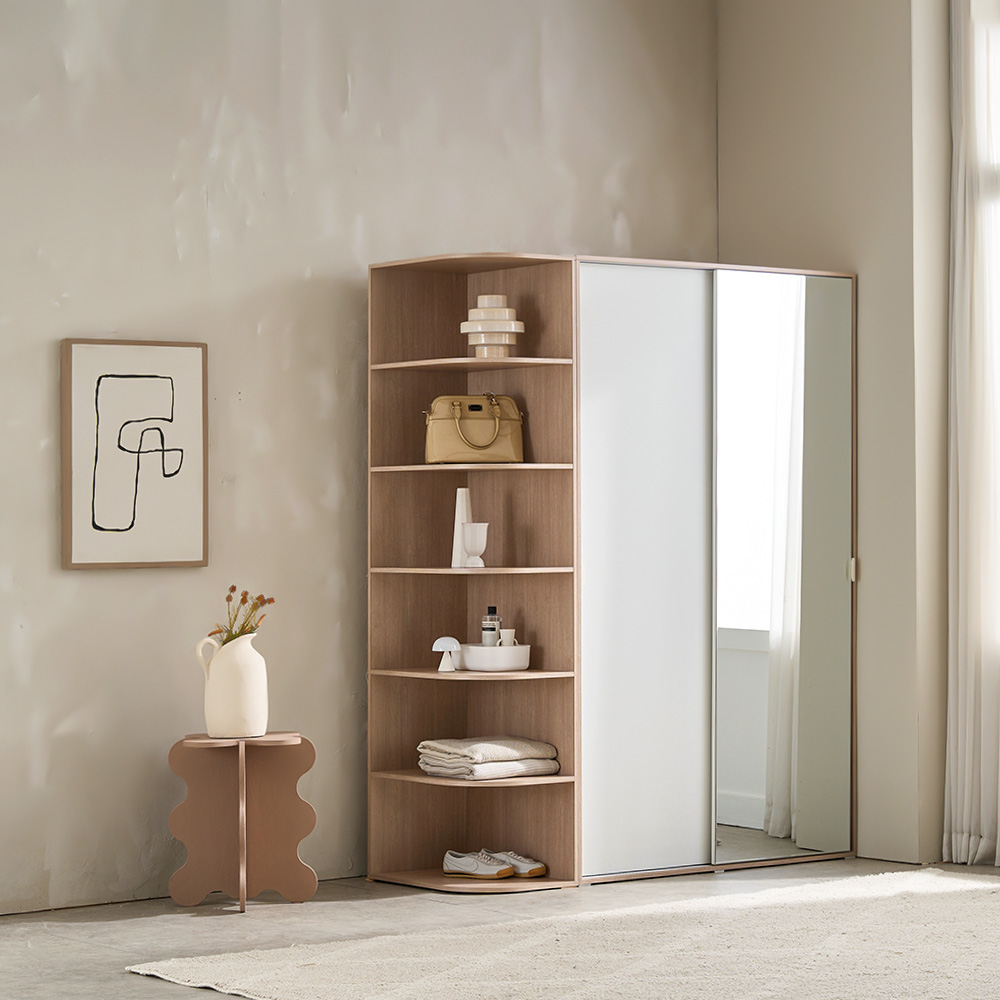 바스포르 레이나 600 화장대 라운드 무드등 거울 수납화장대