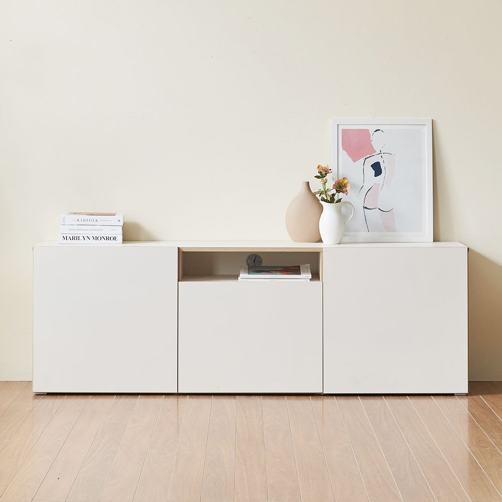 피트 1800 수납 낮은 거실장 티비다이 E0등급