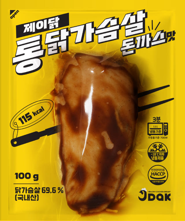 제이닭 통닭가슴살 돈까스맛,숯불치킨맛,떡볶이맛 100g 30팩