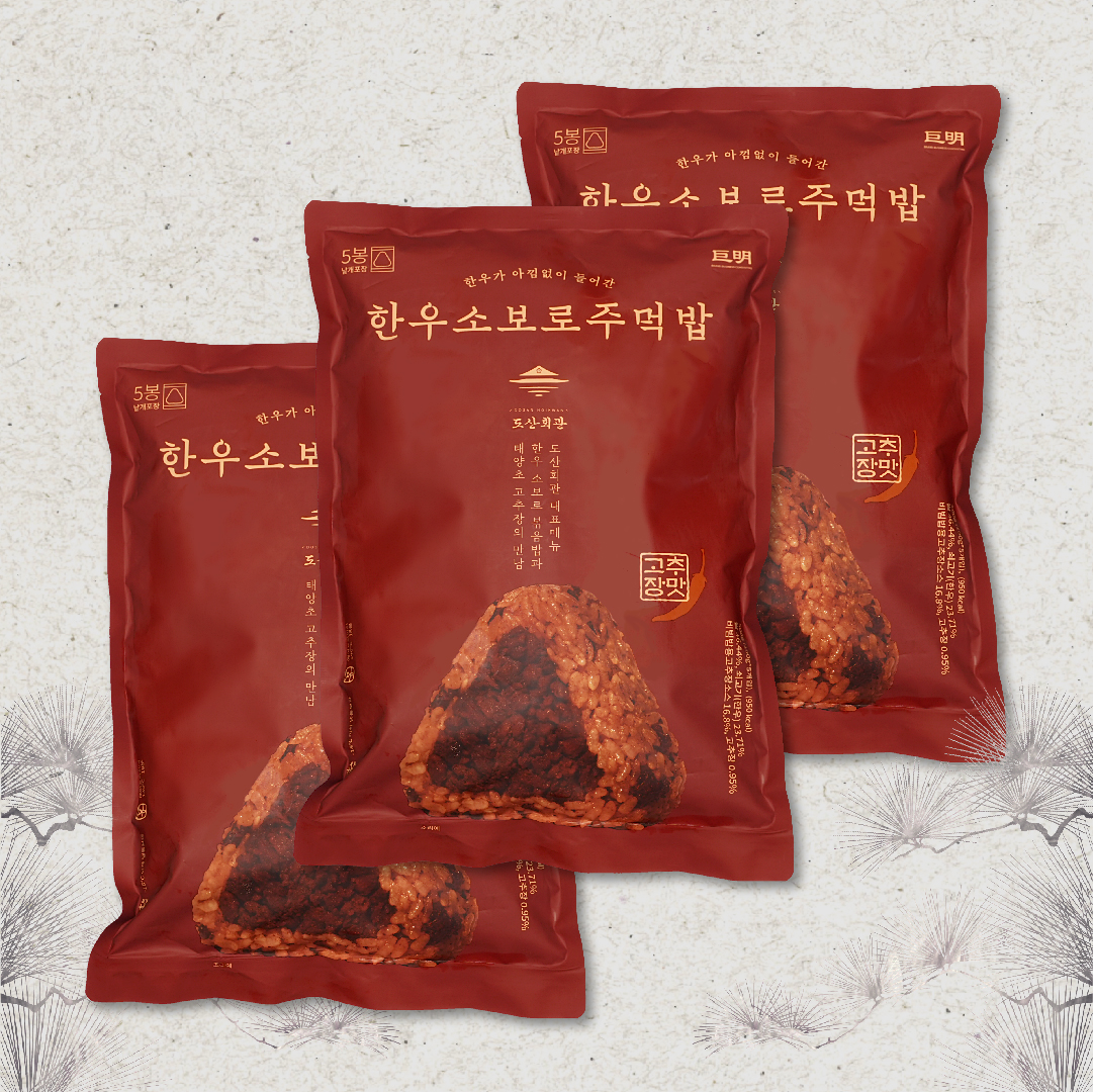 도산회관 한우 소보로 주먹밥 고추장맛 5개입 500g, 3개 - 상품 이미지