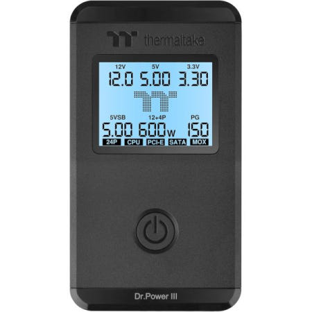 [해외]Thermaltake Dr. Power III ATX 전원 공급 테스터/최대 12V v3.1 지원( +12V, +5V, +3.3V 및 +5Vsb, AC-069-OO1NAN-