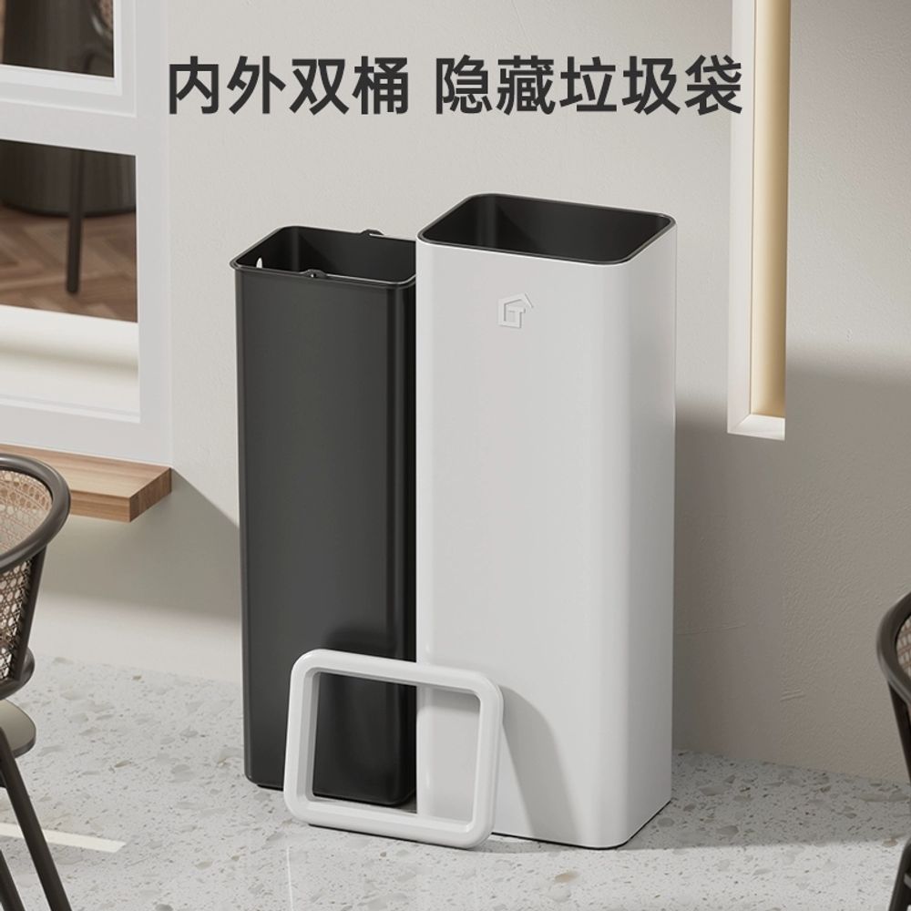 긴 쓰레기통 롱 15L 업소용 키가 호텔 대형 대형휴지통 A. 25L소프트 화이트 - 상세 이미지 3