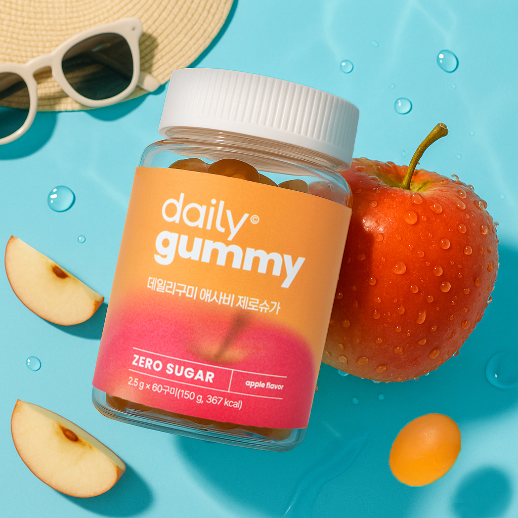 [2박스] 데일리 구미 애사비 젤리 제로슈가 2.5g x 60구미(병)
