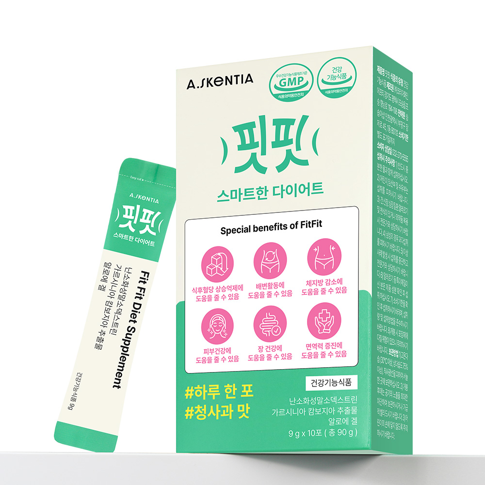 핏핏 스마트한 다이어트 보조제 분말 스틱형 6중 기능성 90g, 1개 - 상품 이미지