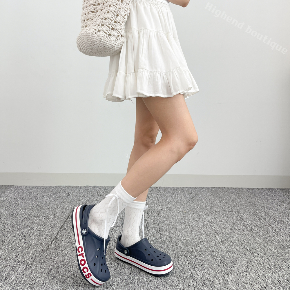 크록스 바야 클로그 클래식 크록 크럭스 샌들 네이비 페퍼, 250