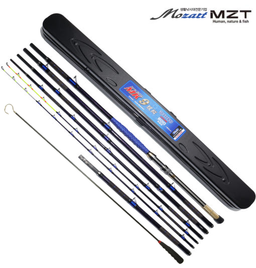 25년 MZT 모짜르트 티탄 MK9 은린 갈치제왕 줌 480 600 블루 줄잡이 선상 갈치 낚시대 - 메인 이미지