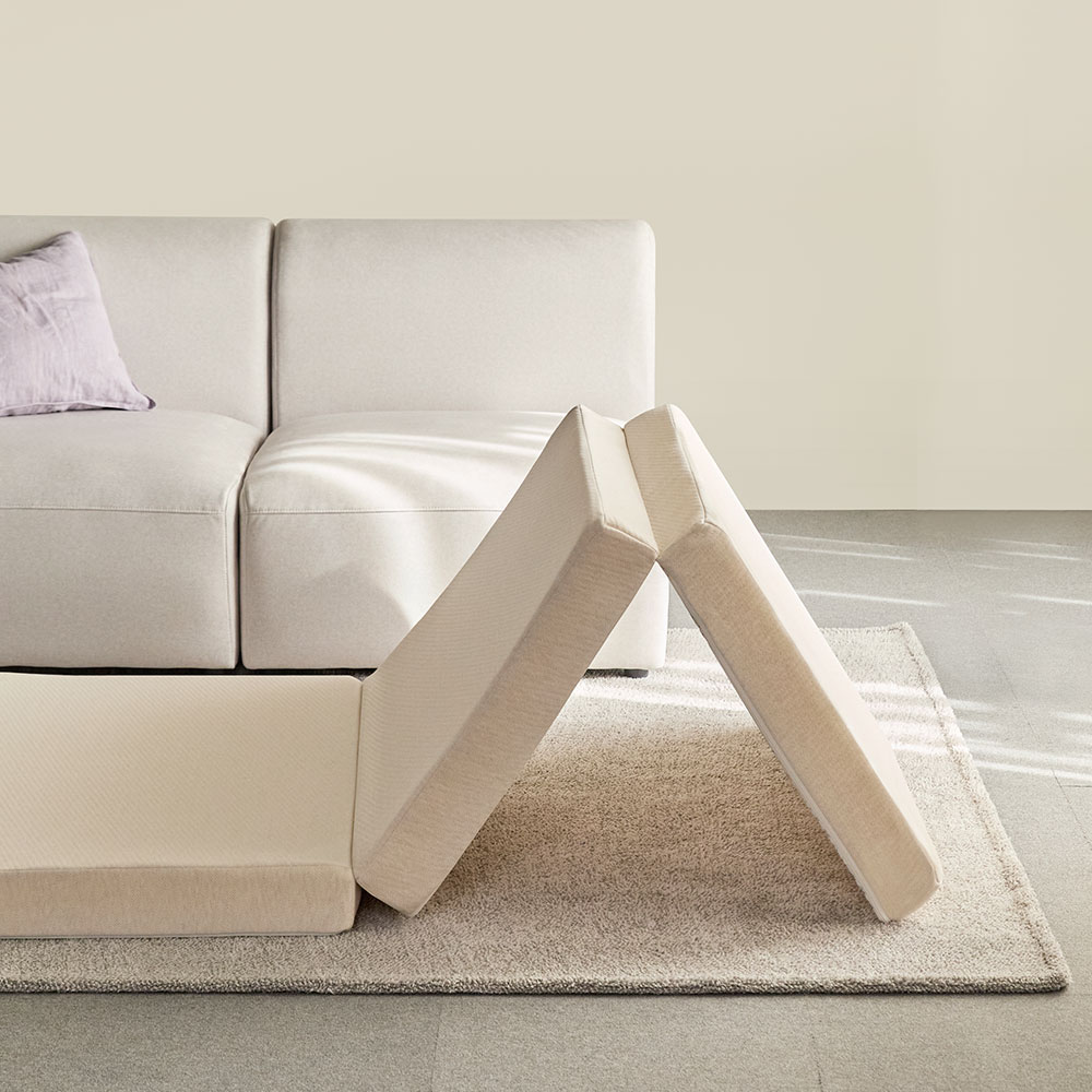 바스포르 머쉬 탄탄한 3단 접이식 토퍼매트리스 메모리폼 바닥 침대 수면매트 11cm MS