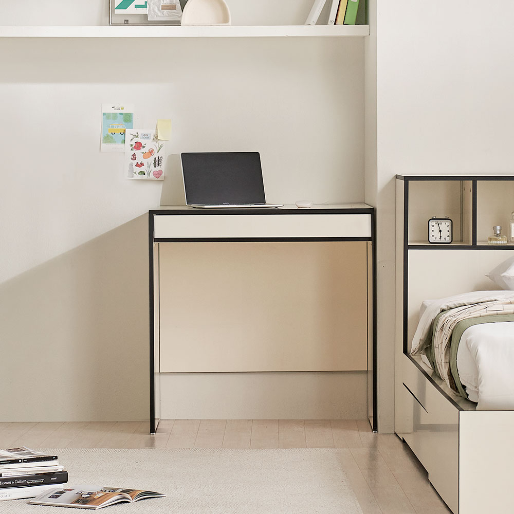 바스포르 뮤트 800 1인 일자형 컴퓨터 책상 미니 원룸 학생 서재 테이블