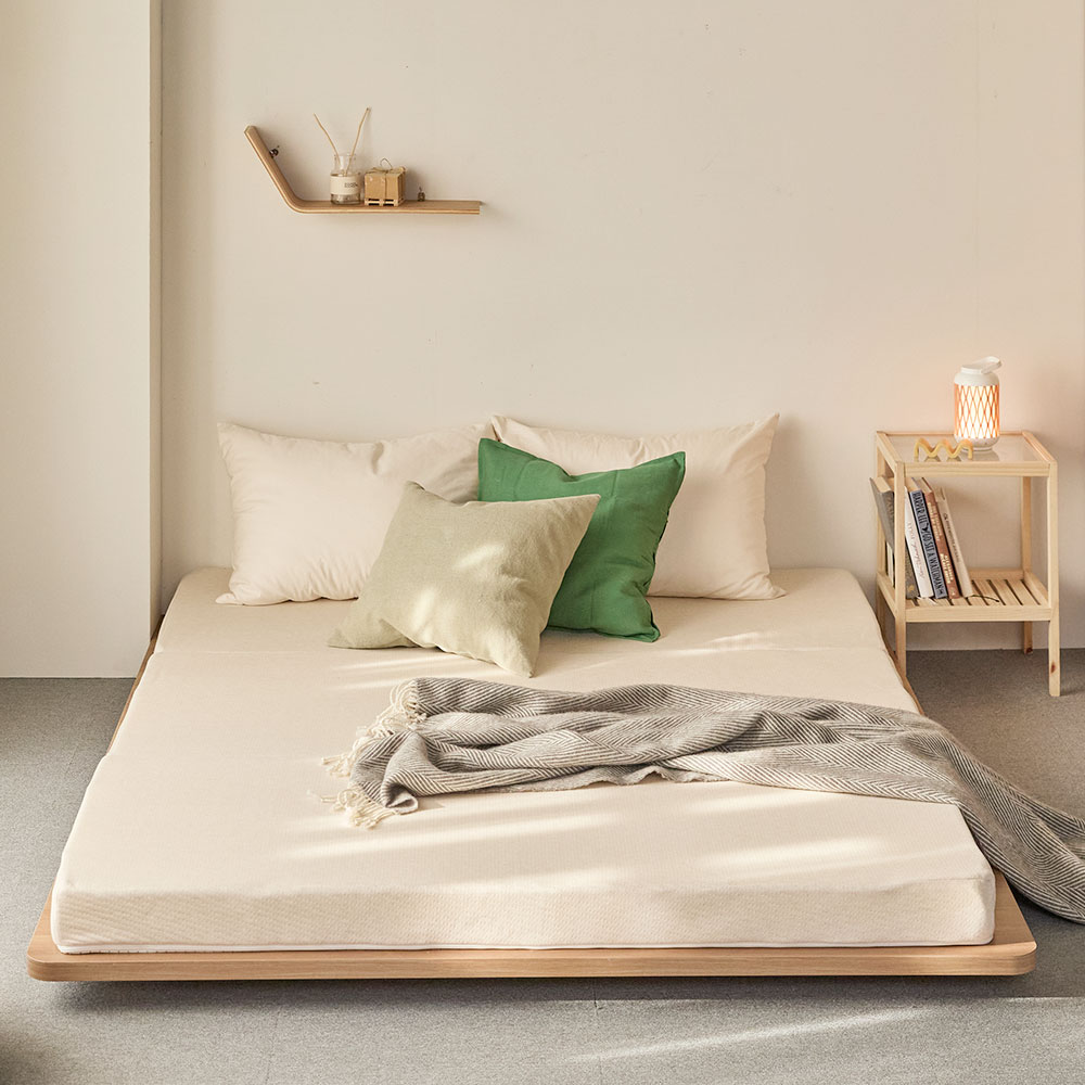 바스포르 머쉬 3단 탄탄한 접이식 허리에좋은 토퍼 메모리폼 매트리스 수면매트 11cm Q