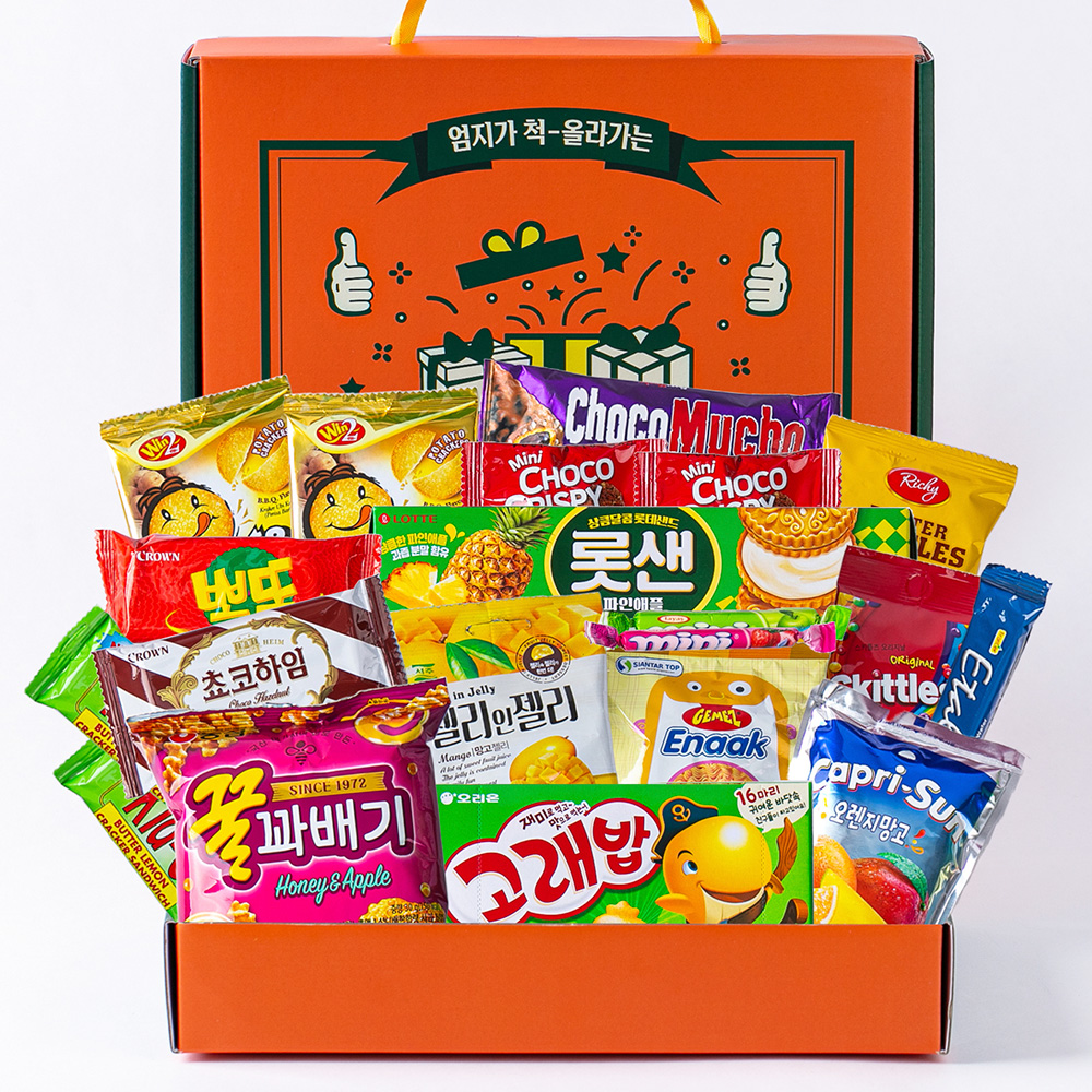 더하모니 알찬 엄지척 종합과자 선물세트 3호 간식꾸러미 과자선물세트 단체행사간식 구디백 - 상품 이미지