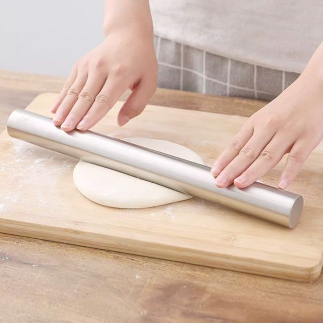스테인레스 반죽 밀대 주방용 반죽 칼국수밀대 36cm - 상세 이미지 2
