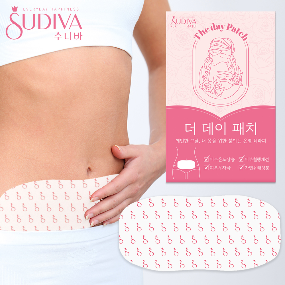 수디바 온찜질팩 생리 기간 배 핫팩 허리 찜질팩 1p - 메인 이미지