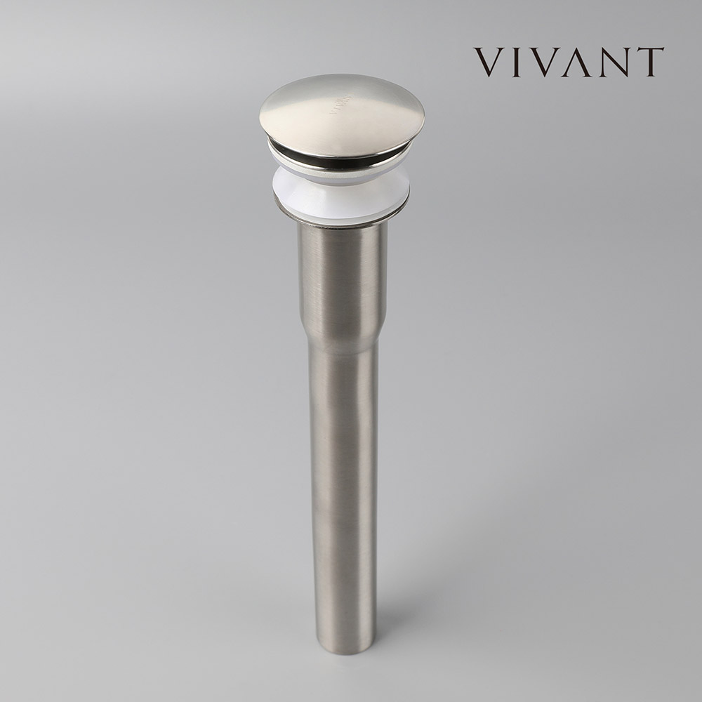 비반트VIVANT 스탠자동폽업 실버 기본형 PU01 긴버전 PU01L 세면대 물마개 기리깡 - 상세 이미지 2