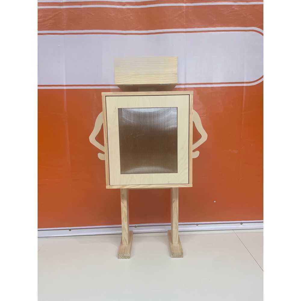 로봇 모양 원목 와인 진열장 인테리어 소품 수납 선반 단일상품(66x35x105cm) - 상세 이미지 4