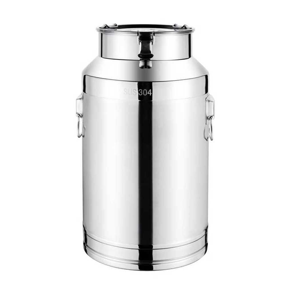 스텐레스 물통 20L 밀폐 보관통 배럴 스텐 A. 특대형 5L 지름 17 높이 24cm 오 - 상품 이미지