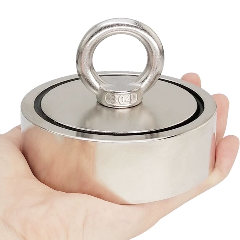 공업용 자석 네오디움 사각 막대 초강력 대형 A. 더블 홀 직경 42mm 20m 로프 포함 이미지 6