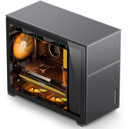 Jonsbo [해외]JONSBO D31 MESH 블랙 마이크로 ATX 컴퓨터 케이스, MATX/ITX 메인보드/지원 RTX 4090(335-400mm) GPU 360/280AIO, Power