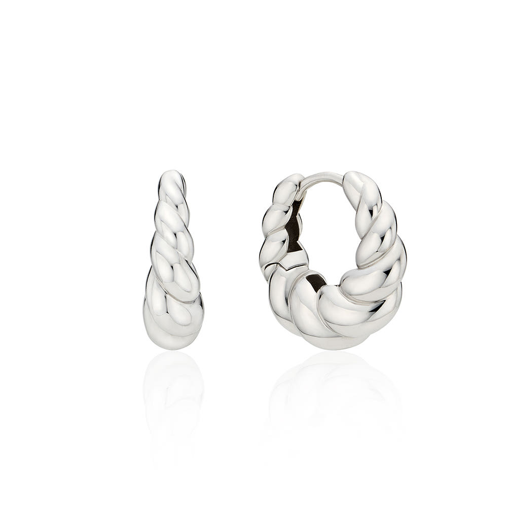 [바이이에르] Shell bell one touch earrings M (Silver) BH7E56741WBXXX - 상세 이미지 3