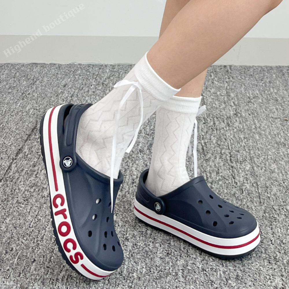 크록스 바야 밴드 클로그 클래식 크록 크럭스 샌들 네이비 페퍼, 230