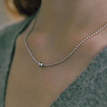 [바이이에르] Ball necklace (Silver) BH7N40703WB450 - 상세 이미지 4