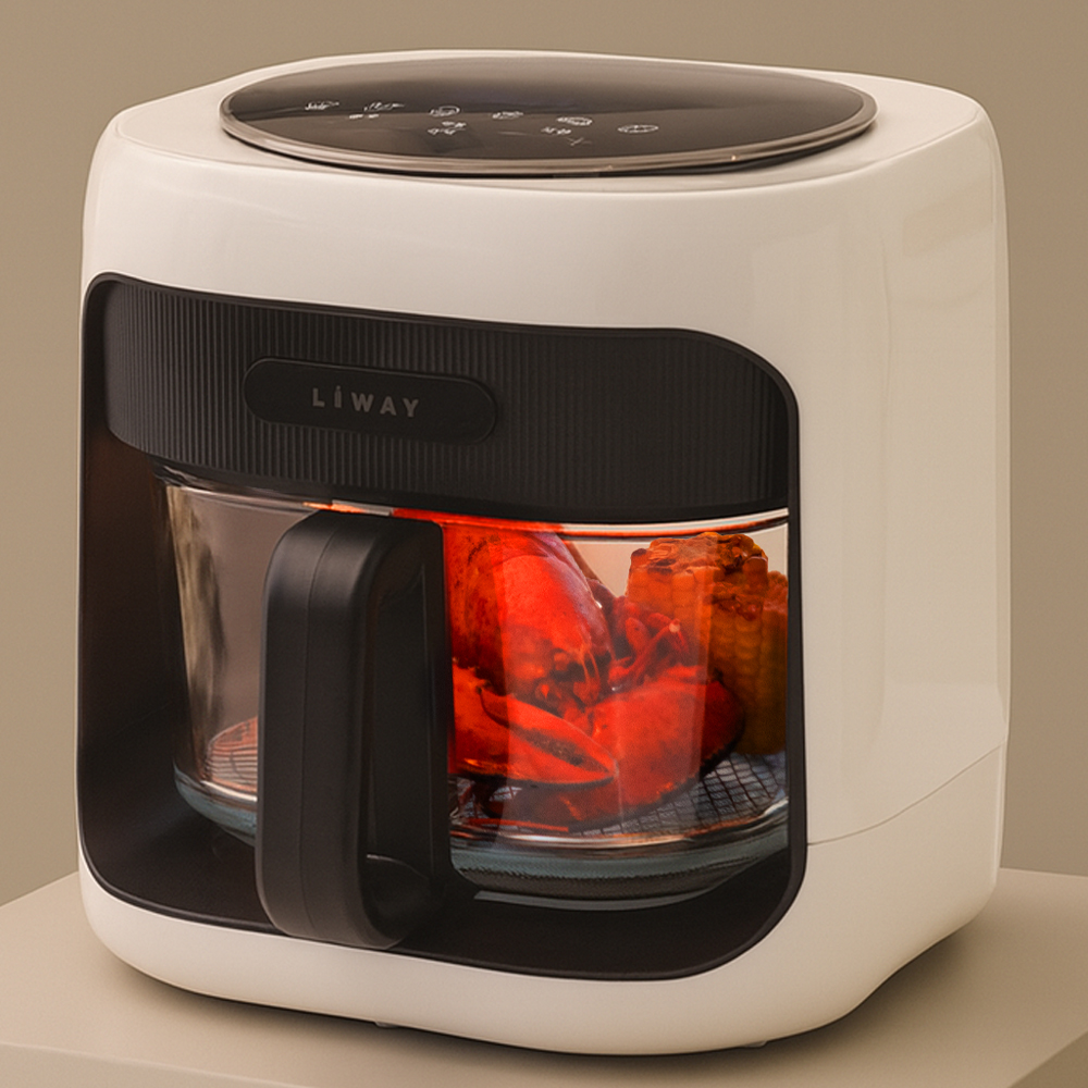 리웨이 글라스 에어프라이어 유리 에어프라이기 대용량 에어후라이기 후라이어 4545