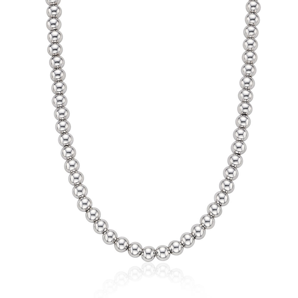 [바이이에르] Ball bead necklace 6mm (Silver) BH7N53733WB450 - 상세 이미지 2