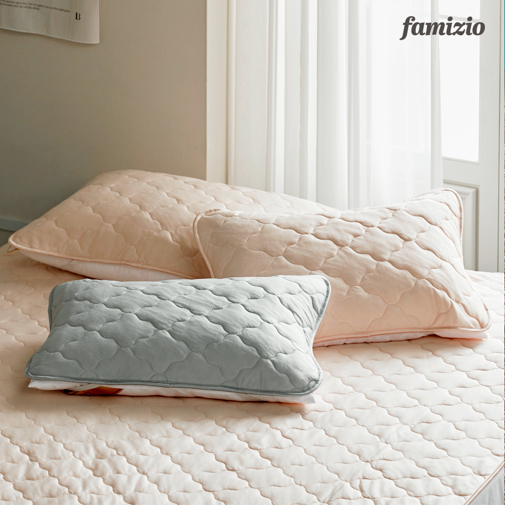 1+1 사계절 마이크로화이버 누빔 양면패드 베개커버