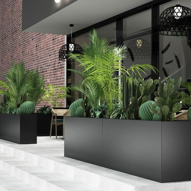 스텐 대형사각화분 플랜트박스 플랜트파티션 80x30x40 스틸 - 상세 이미지 4