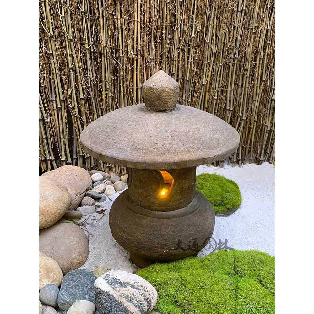 야외 정원 석등 고풍스러운 마당 꾸미기 장식 오브제 A형 40cm 방수 전구 - 상세 이미지 5
