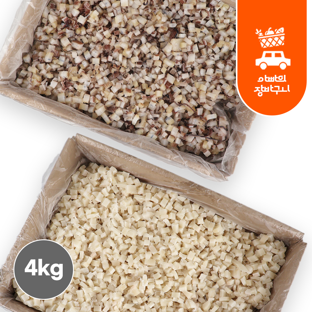 오징어 다짐 4kg 몸 귀 다이스 다지기 큐브 콩나물국밥 해물전