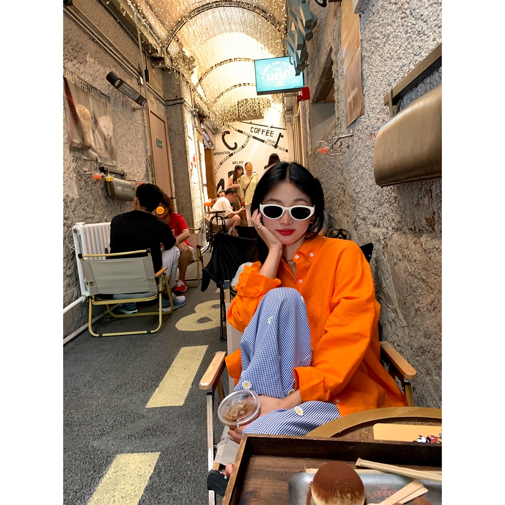 꽃자수패턴 밴딩 체크와이드팬츠 뒷포켓 빈티지풍 봄 여름 루즈핏 예쁜 디자인 - 상세 이미지 3