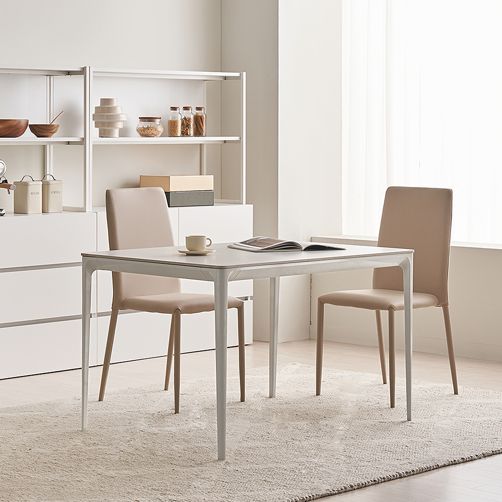 바스포르 람스 이태리 포세린 세라믹 무광 식탁세트 테이블 2인용 1200