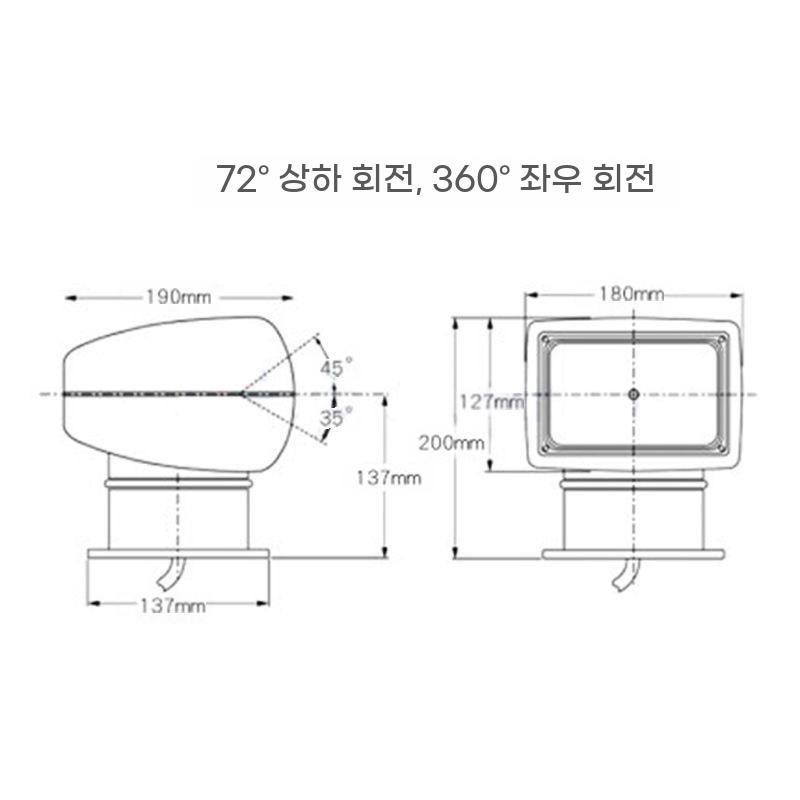 선박용 써치라이트 탐조등 랜턴 장거리 원격 표시등 낚시배  낚시 보트 선박 써치 라이트 - 상세 이미지 5