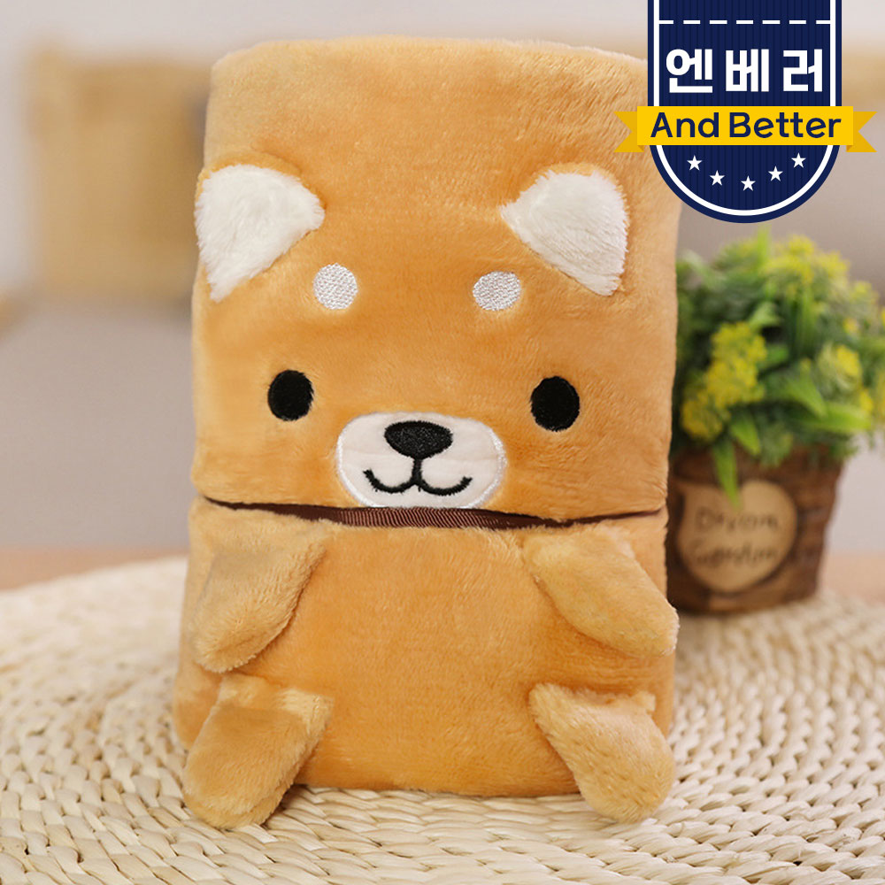 무릎 담요 극세사 비행기 캠핑 차량용 캐릭터 기내용 미니 토끼 동물담요 98x92 - 상세 이미지 5