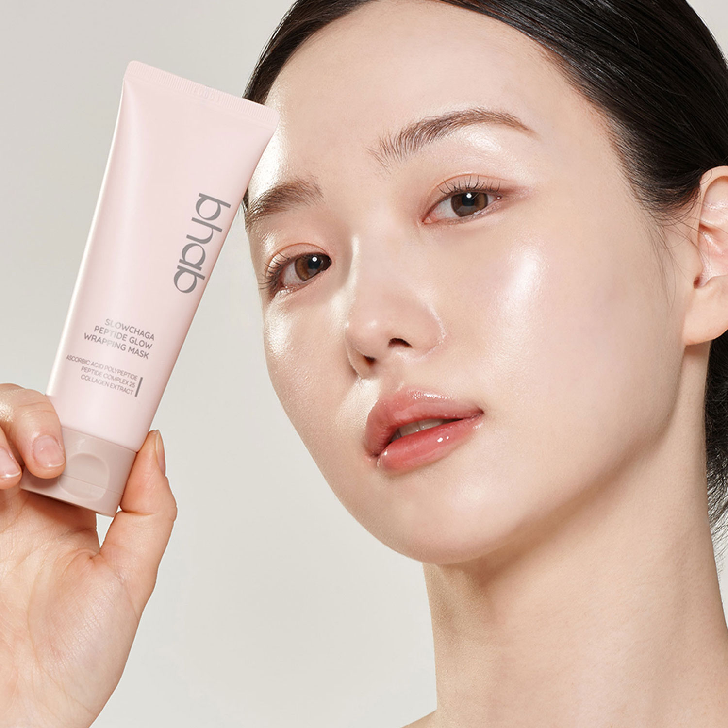 비햅 슬로우차가 펩타이드 콜라겐 광채 모공 탄력 랩핑 마스크 75ml - 상세 이미지 3