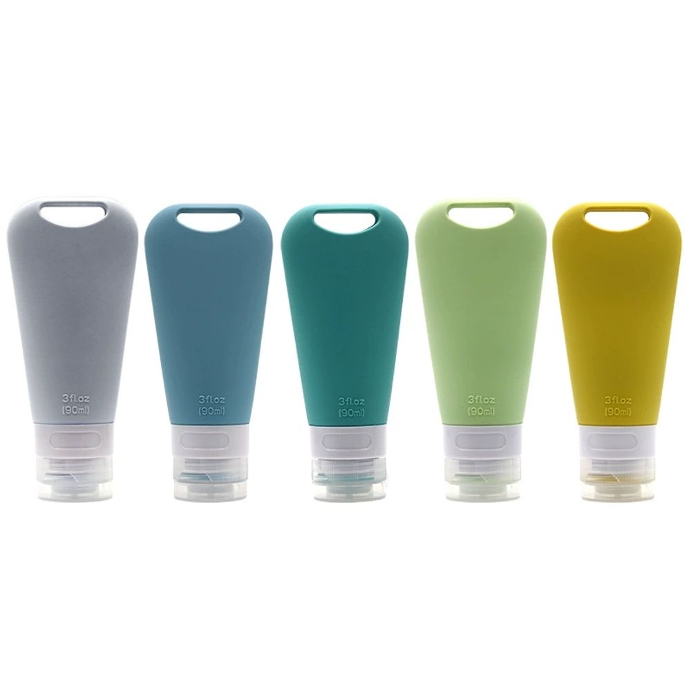 세면도구 여행용샴푸세트 세면 용품 휴대용세안도구 A. 90ml 라이트 그레이 친환경 실리콘 이미지 6