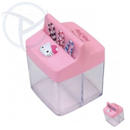 바이하츠 사각자석 클립 보관통 헬로키티 10개 자석클립통 신입사원선물 사무실책상정리