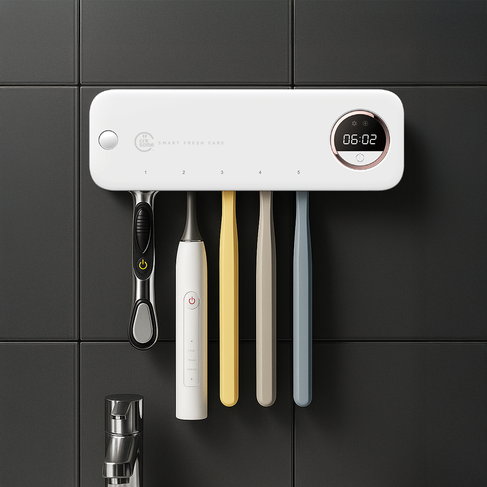 칫솔살균기 가정용 휴대용 무선 UV 충전식 벽걸이형 소독기 크리썸