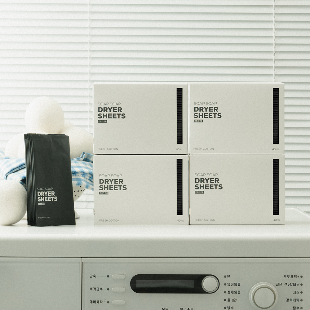 소프소프 드라이시트 40매입 x 5 set - 건조기 섬유유연제 시트, 고농축 비스코스 원단 정전기방지